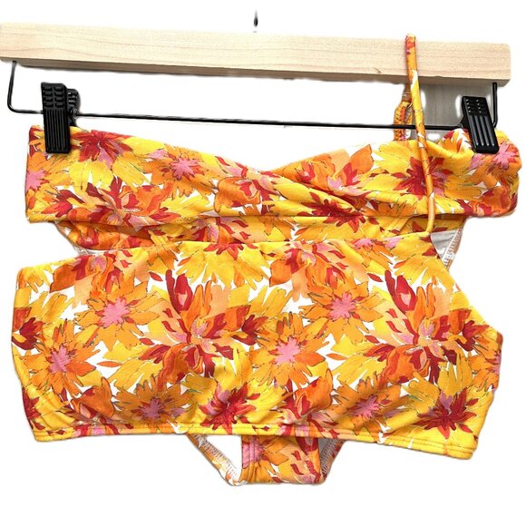 NEW VIX 'Lowana' Bikini Set Top Size L Bottom Size M Orange Multi - Picture 4 of 12